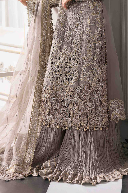 03 Piece Luxury Embroidered  Organza Suit - Ready To Wear