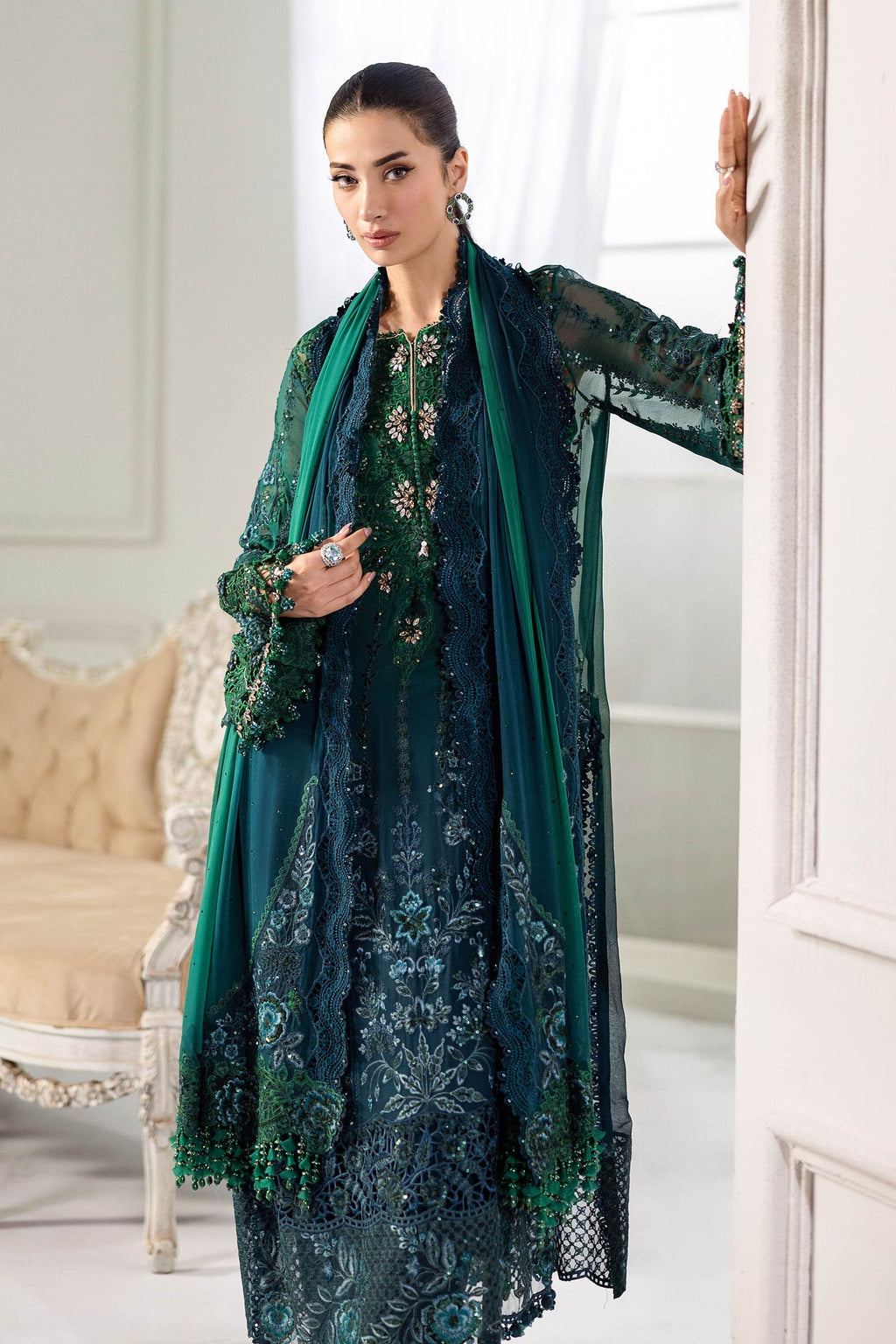 03-Piece Luxury Chiffon Suit - Ready  To Wear