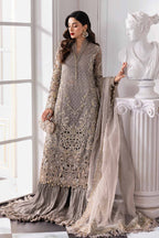 03 Piece Luxury Embroidered  Organza Suit - Ready To Wear