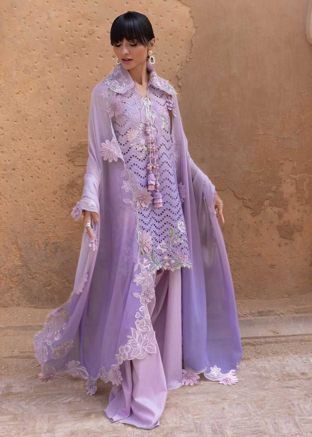 03-Piece  Swiss Lawn Suit - Ready  to Wear