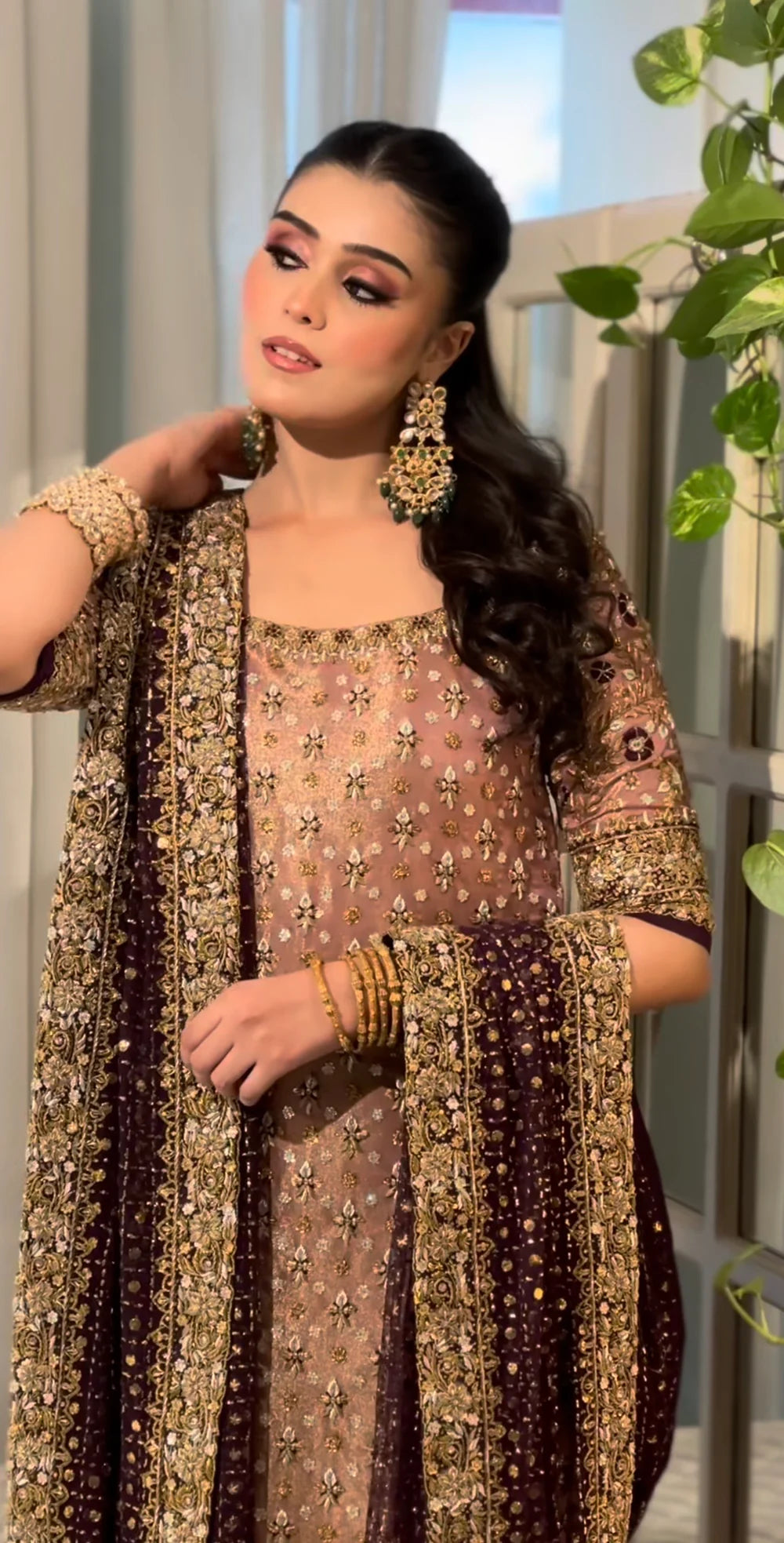 03-Piece Luxury Hand Embellished Adda Work Suit - Ready  To  Wear