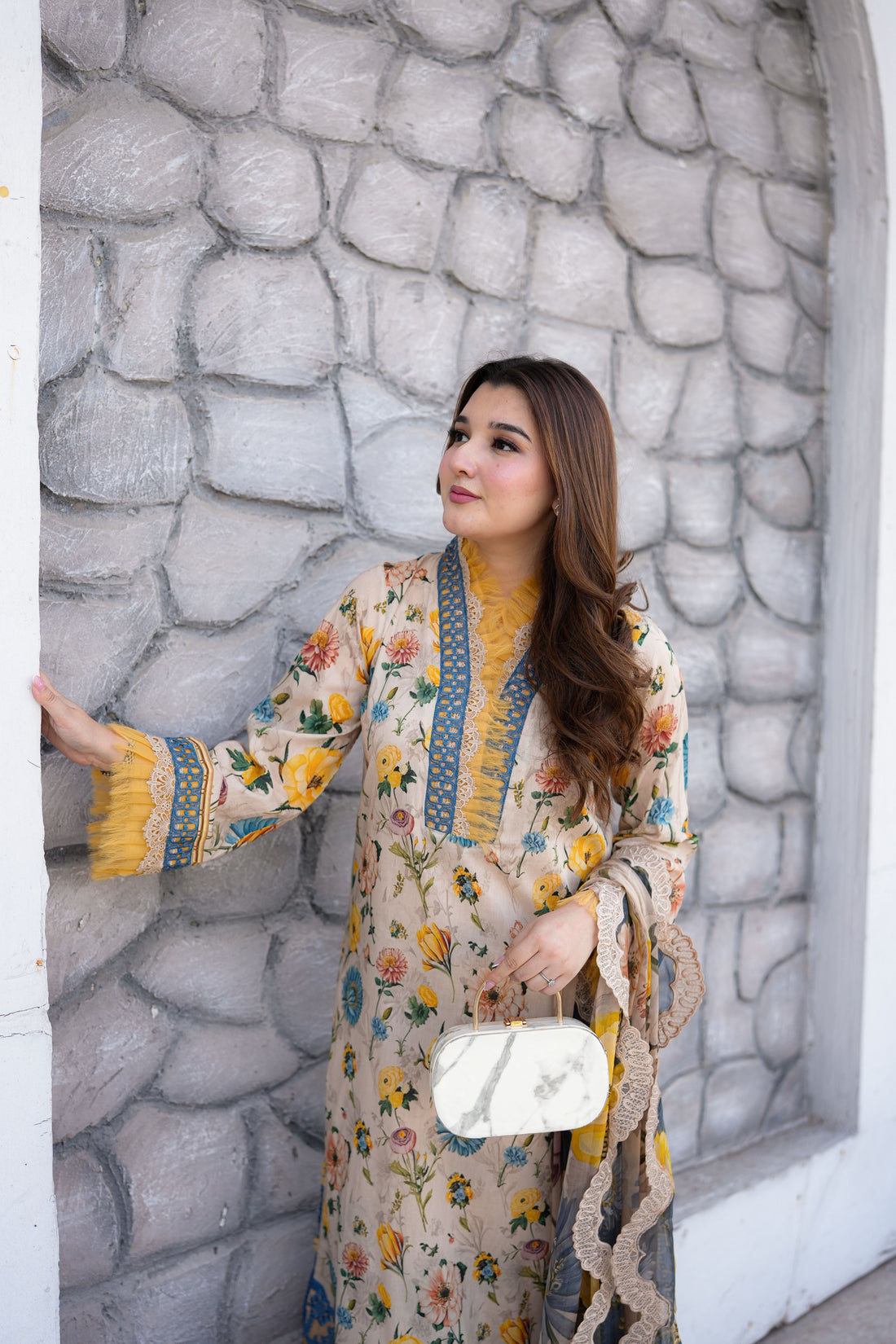 03-Piece Embroidered Lawn Suit - Ready To Wear