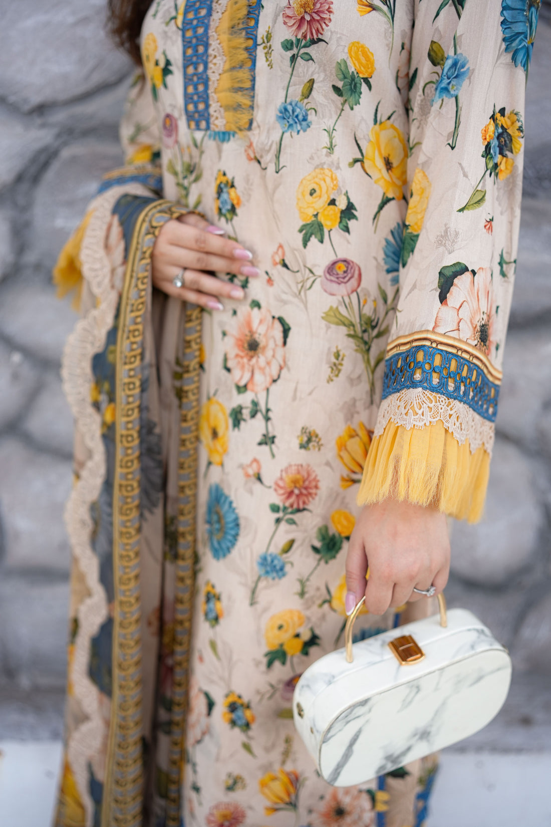 03-Piece Embroidered Lawn Suit - Ready To Wear