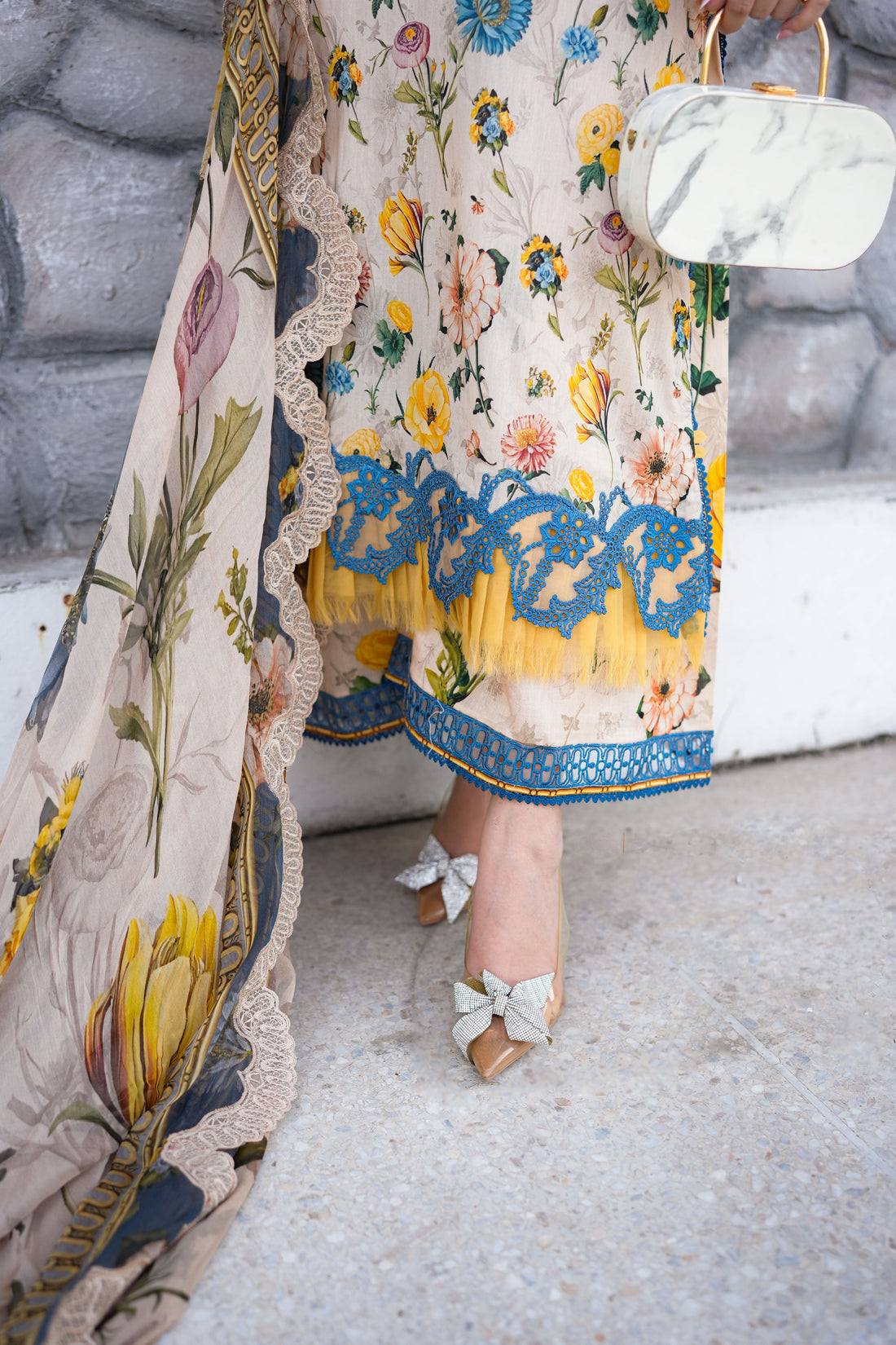 03-Piece Embroidered Lawn Suit - Ready To Wear