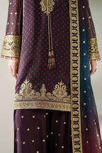 3 Piece Stitched  Chiffon  suit - Ready to Wear
