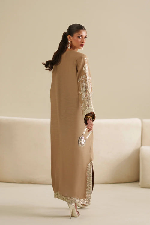 02-Piece Embroidered Shalmoz Silk Suit - Ready To Wear