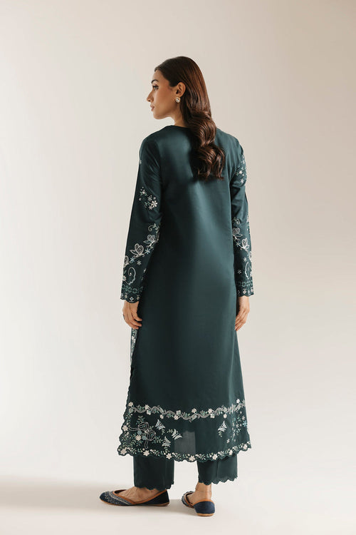 02 Piece Ethnic Silk Suit - Ready To Wear