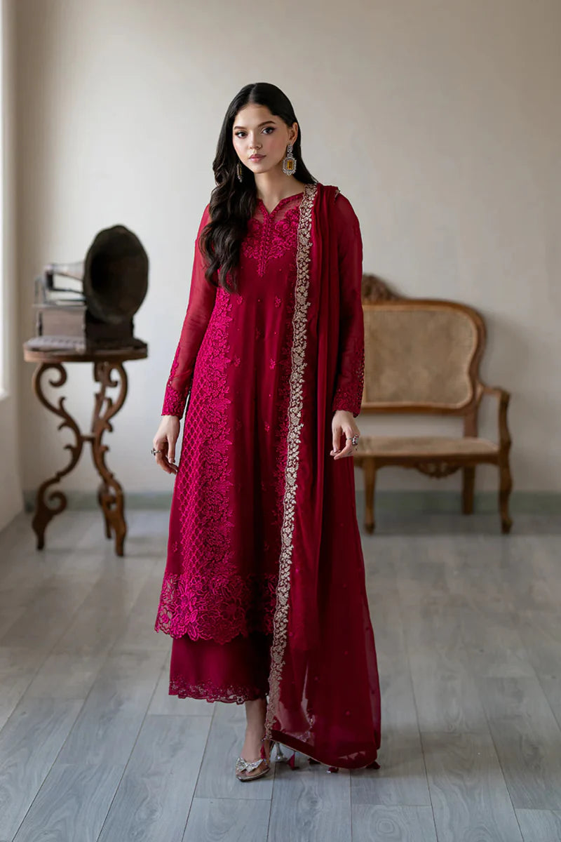 Premium Embroidered Chiffon Suit – stitched 3-Piece