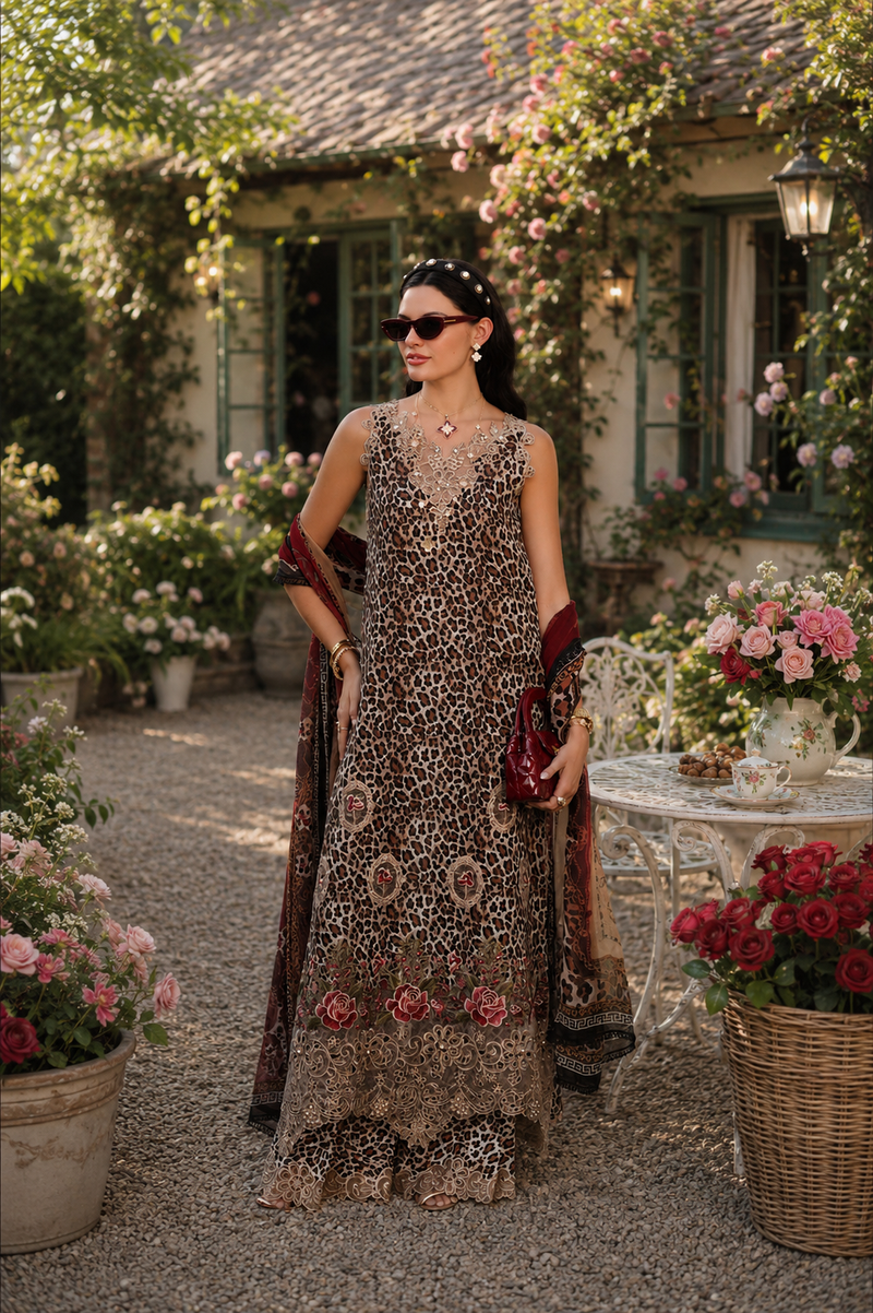 03-Piece Luxury Embroidered Kaftan Silk Suit - Ready To Wear