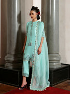 3  Piece Stitched  Indian Raw Silk  Suit - Ready  to Wear