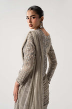 Twin Sequin Embroidered Chiffon Saree