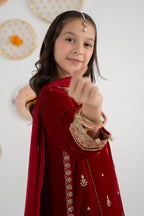 03 Piece Embroidered Chiffon Suit - Ready  To  Wear