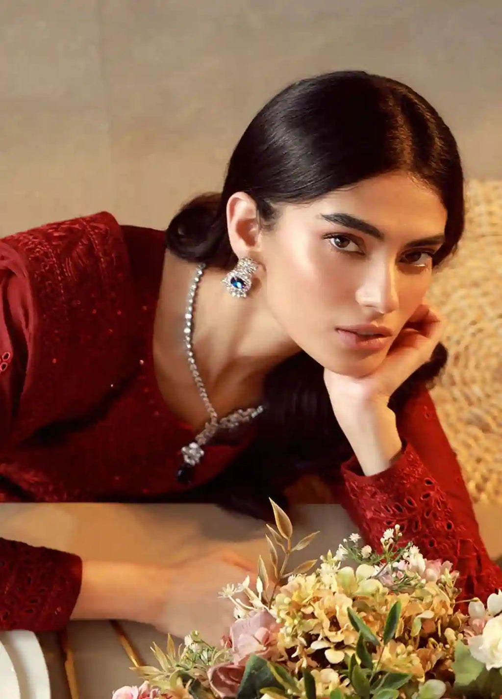 03-Piece Embroidered Egyptian Lawn Suit - Ready  To Wear