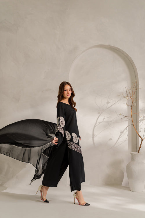0 3-Piece Embroidered Lawn Suit - Ready To Wear