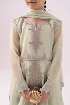 03 Piece  Heavy Embroidered Chiffon Suit - Ready  To Wear