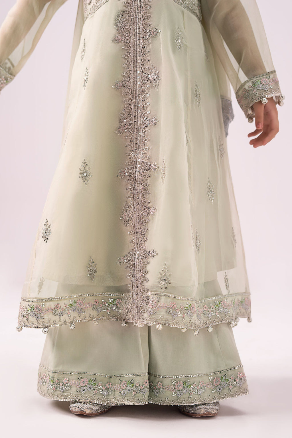 03 Piece  Heavy Embroidered Chiffon Suit - Ready  To Wear