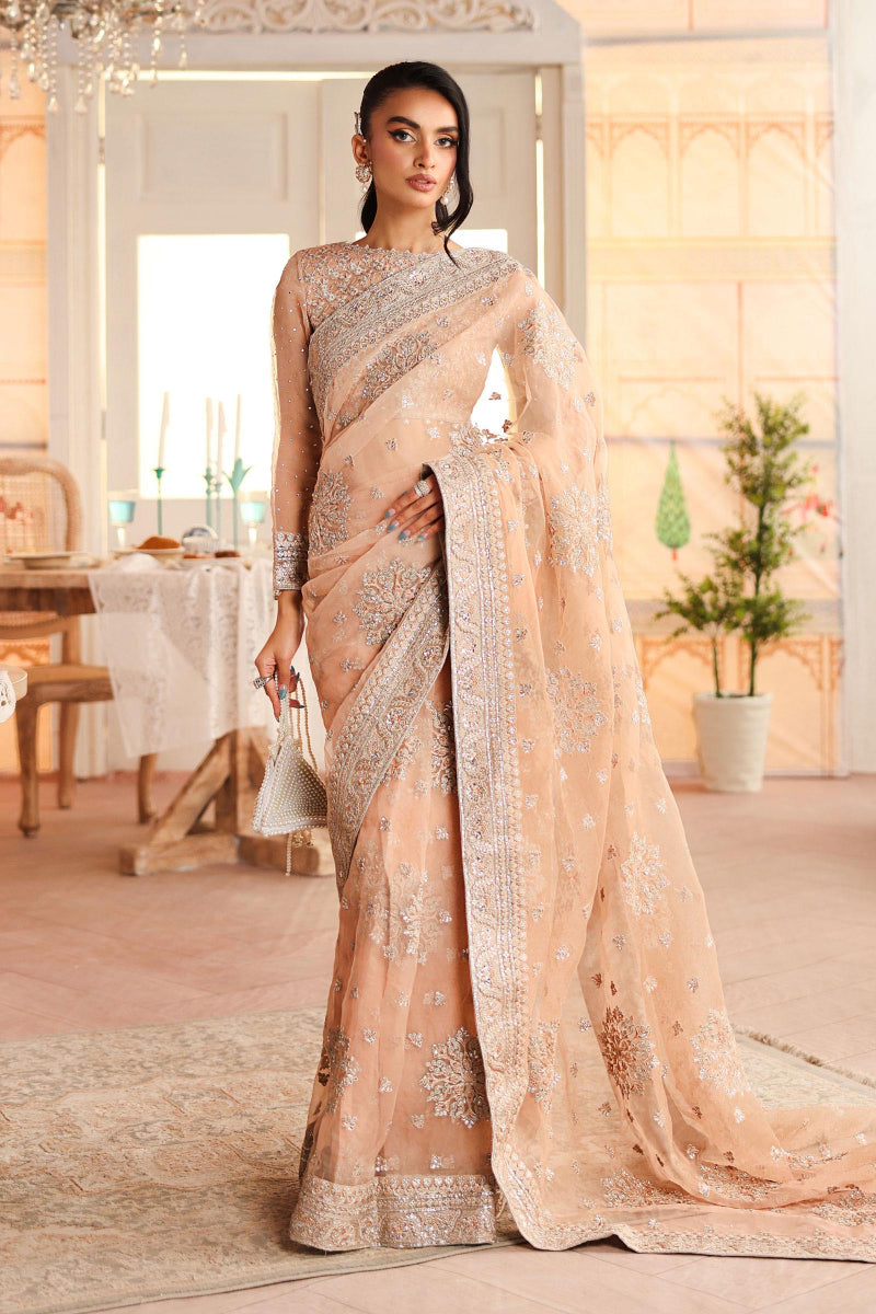 Sequin Embroidered Net Saree - Ready to Wear