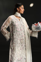 03 Piece Sequin Organza Suit - Ready To Wear