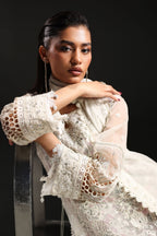 03 Piece Sequin Organza Suit - Ready To Wear