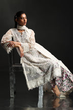 03 Piece Sequin Organza Suit - Ready To Wear