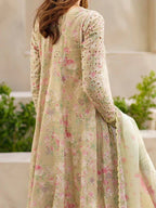 03-Piece Printed Lawn Suit With Embroidery - Ready To Wear