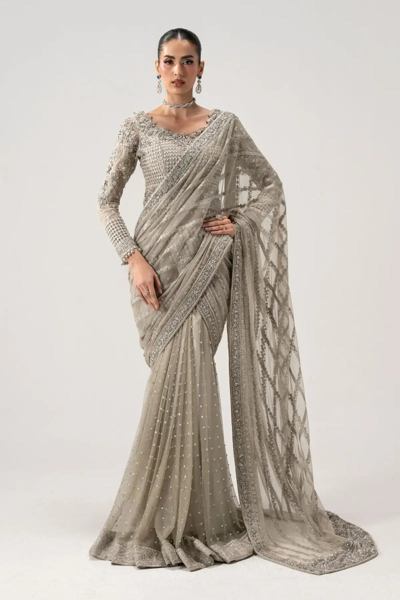 Twin Sequin Embroidered Chiffon Saree