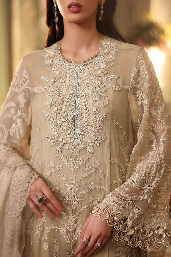 03 Piece Luxury Embroidered Chiffon Suit - Ready  To Wear