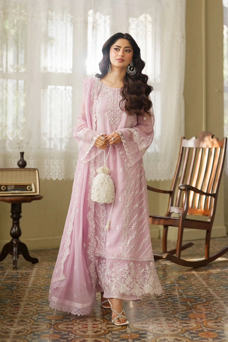 03-Piece Premium Embroidered Chiffon Suit - Ready To Wear