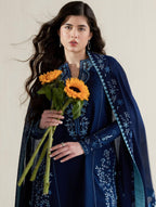 03 Piece Embroidered Egyptian Lawn Suit - Ready To Wear