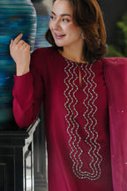 03-Piece Luxury Silk Suit - Ready  To Wear