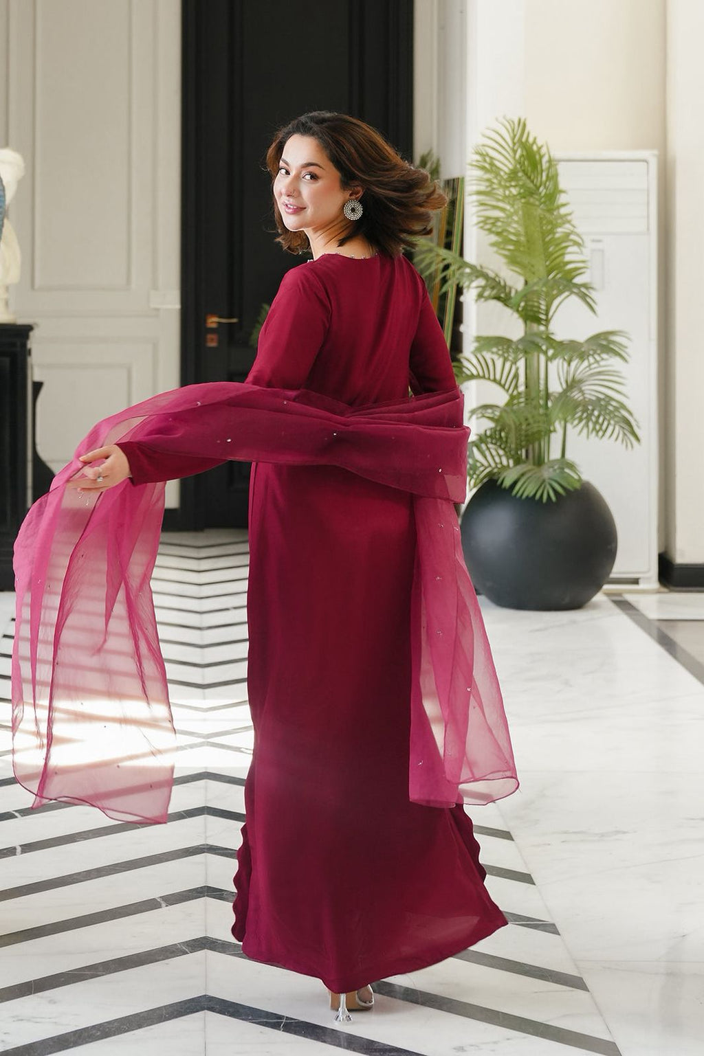 03-Piece Luxury Silk Suit - Ready  To Wear