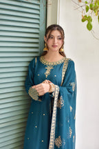 03-Piece Luxury  Embroidered Chiffon Suit - Ready to Wear