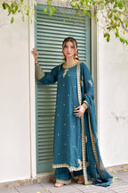 03-Piece Luxury  Embroidered Chiffon Suit - Ready to Wear