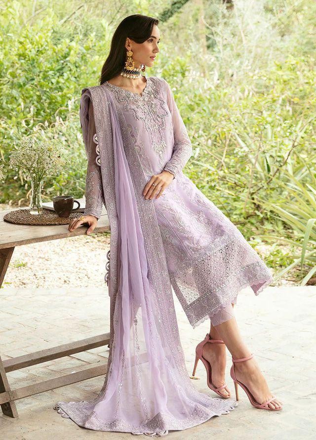 03-Piece Embroidered Chiffon Suit - Ready To Wear