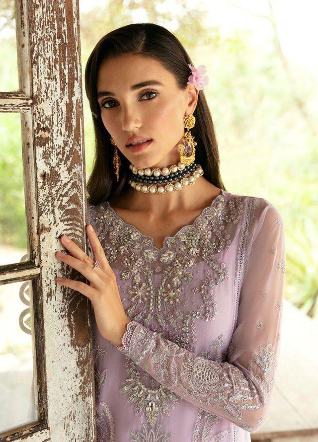 03-Piece Embroidered Chiffon Suit - Ready To Wear