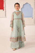 03  Piece Embroidered Chiffon Suit with Embroidered Koti - Ready To Wear