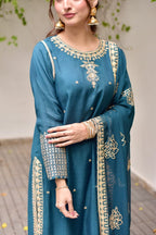 03-Piece Luxury  Embroidered Chiffon Suit - Ready to Wear
