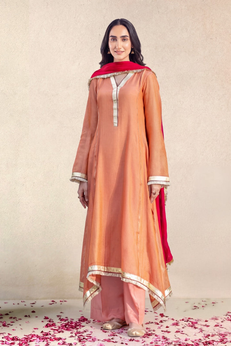 MISHRY - PEACH KURTA SET