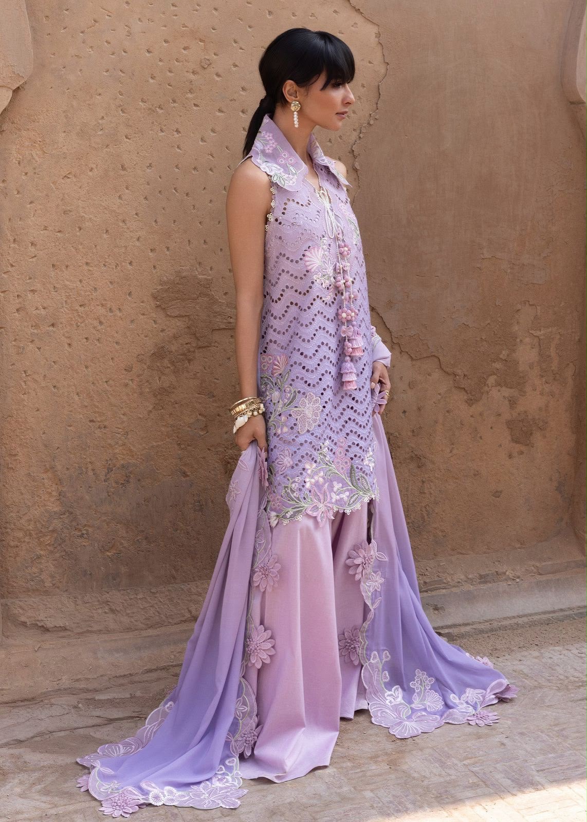 03-Piece  Swiss Lawn Suit - Ready  to Wear
