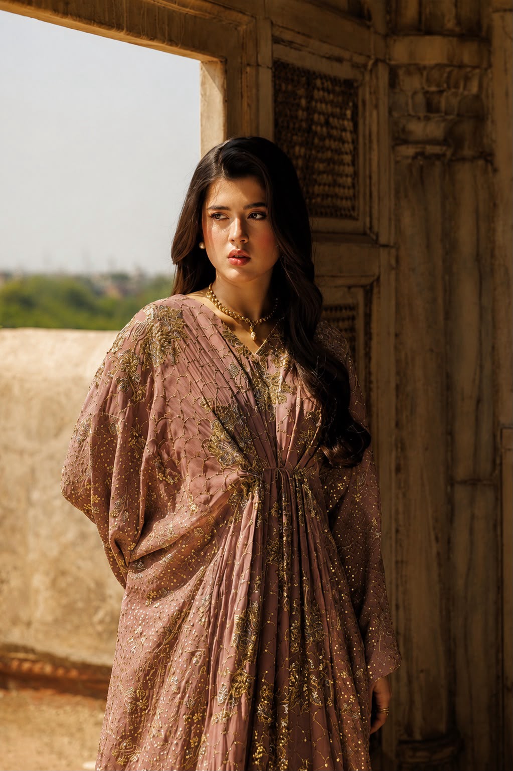 Luxury Formal Chiffon Kaftan Suit - Ready to Wear