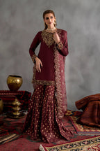 03-Piece Heavy Embroidered Chiffon Suit - Ready To Wear