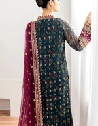 3  Piece Stitched Chiffon and silk suit