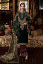 3 Piece Stitched Valvet Drees