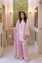 03-Piece Luxury Embroidered Silk Suit - Ready To Wear