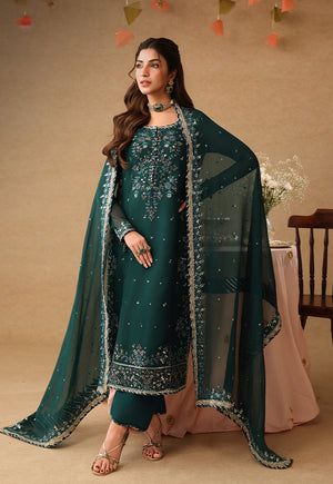 03 Piece Embroidery Chiffon Suit - Ready To Wear