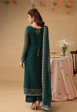 03 Piece Embroidery Chiffon Suit - Ready To Wear