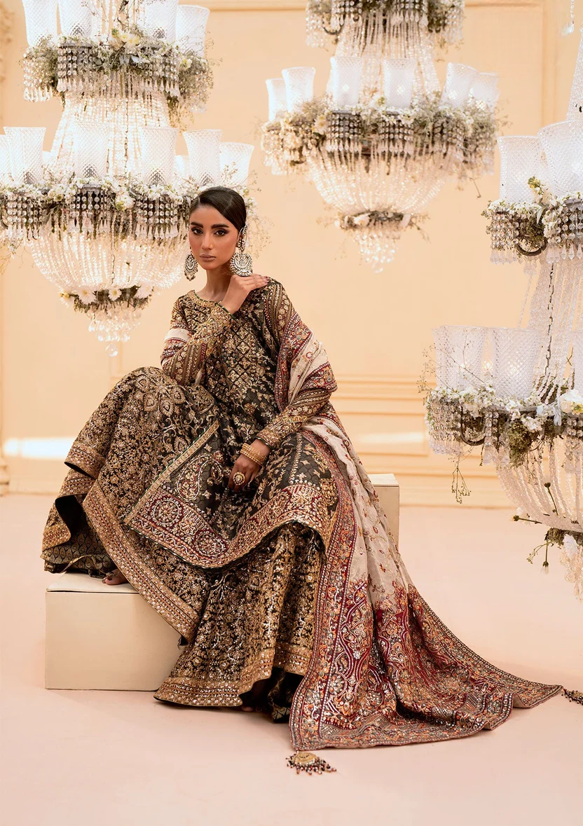 03 Piece Embroidered Organza Suit - Ready To Wear