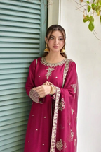 03-Piece Luxury  Embroidered Chiffon Suit - Ready to Wear