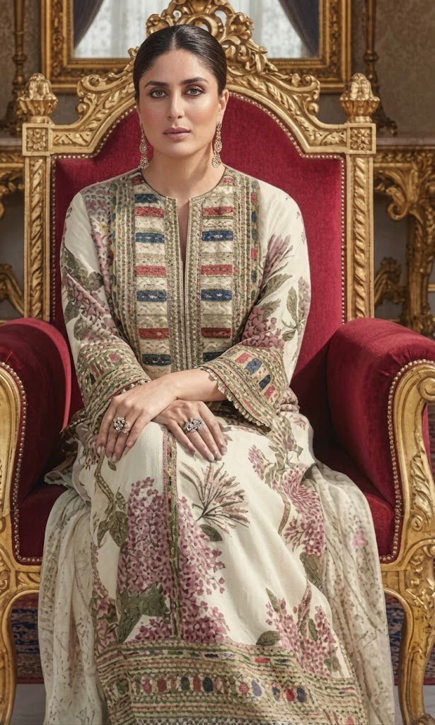 03-Piece Lawn Suit With Embroidery - Ready To Wear