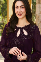 03-Piece  Embroidered Chiffon Suit - Ready To Wear